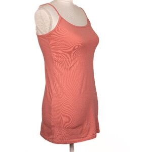 Sexy Basics Fitted Salmon Color Camisole Top with Adjustable Spaghetti Straps, M